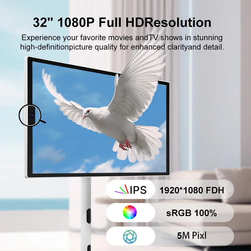 2024 New HD Camera Wireless Smart Rotating Screen 21.5 27 32 Inch Android 12 IPTV Touch Screen Smart Tv Televisions